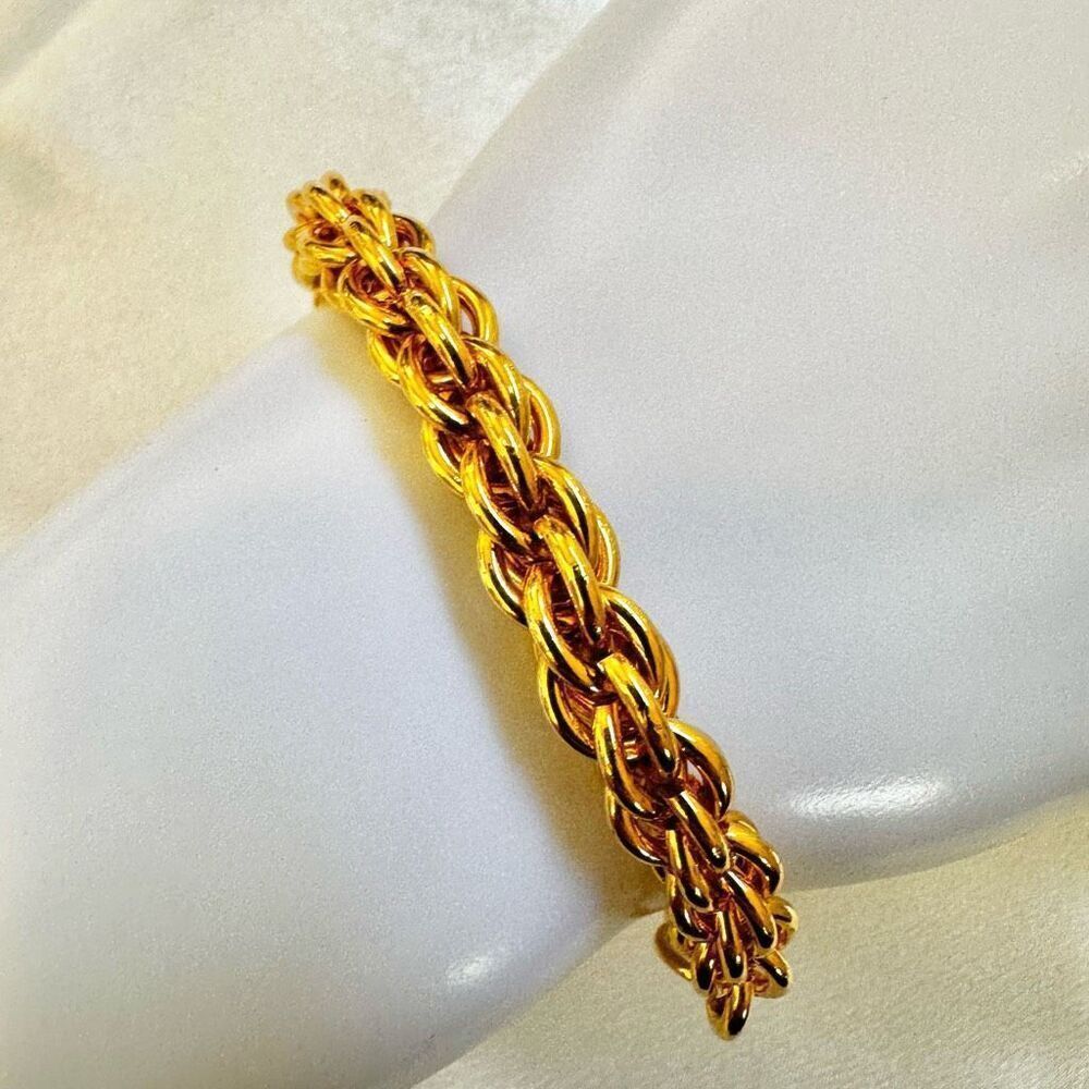 Anne Klein gold tone chain link bracelet - Picture 2 of 9